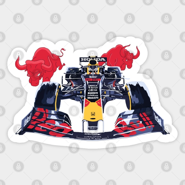 Max Verstappen car Sticker by Make It Simple